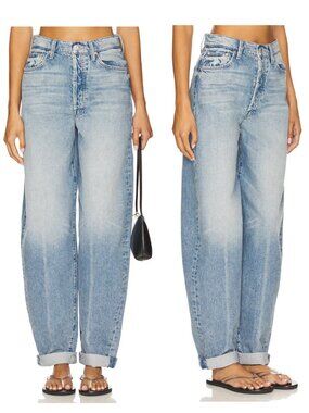 MOTHER Superior The Fangirl Button Skimp Cuff Barrel Jeans Size 26